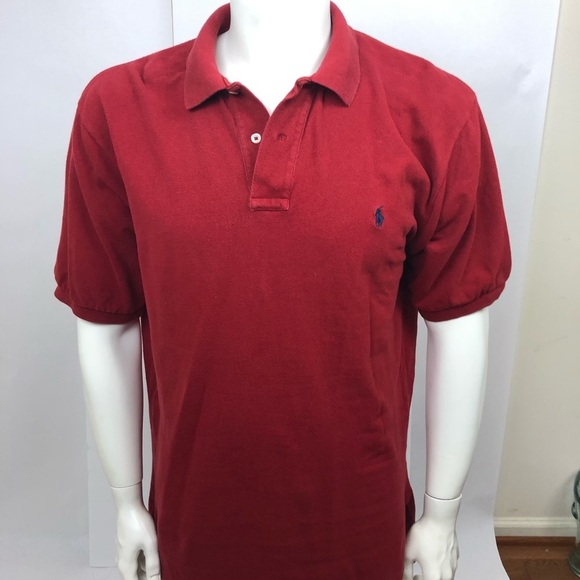 POLO by RALPH LAUREN Men's Polo Shirt Red Sz Lg - Picture 8 of 8